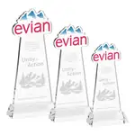 Trophée EdgeCraft effilé sur socle Hartford en cristal Starfire - Gravure