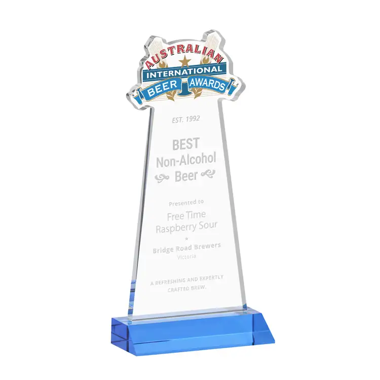 EdgeCraft Tapered Award on Mitered Base - Deep Etch #24