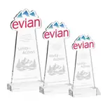 Trophée EdgeCraft effilé sur socle Mitered en cristal Starfire - Gravure