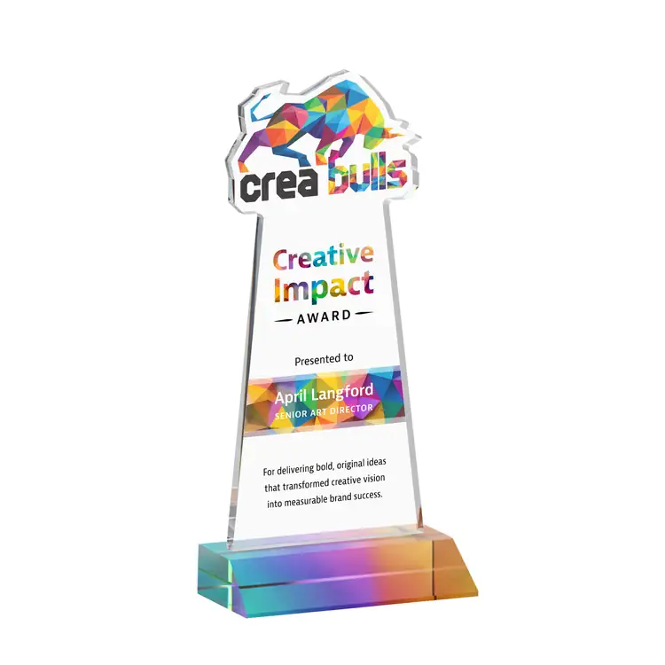 EdgeCraft Tapered Award on Mitered Base - Multicolor #17