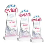 Trophée EdgeCraft effilé sur socle Mitered en cristal Starfire - Multicolore