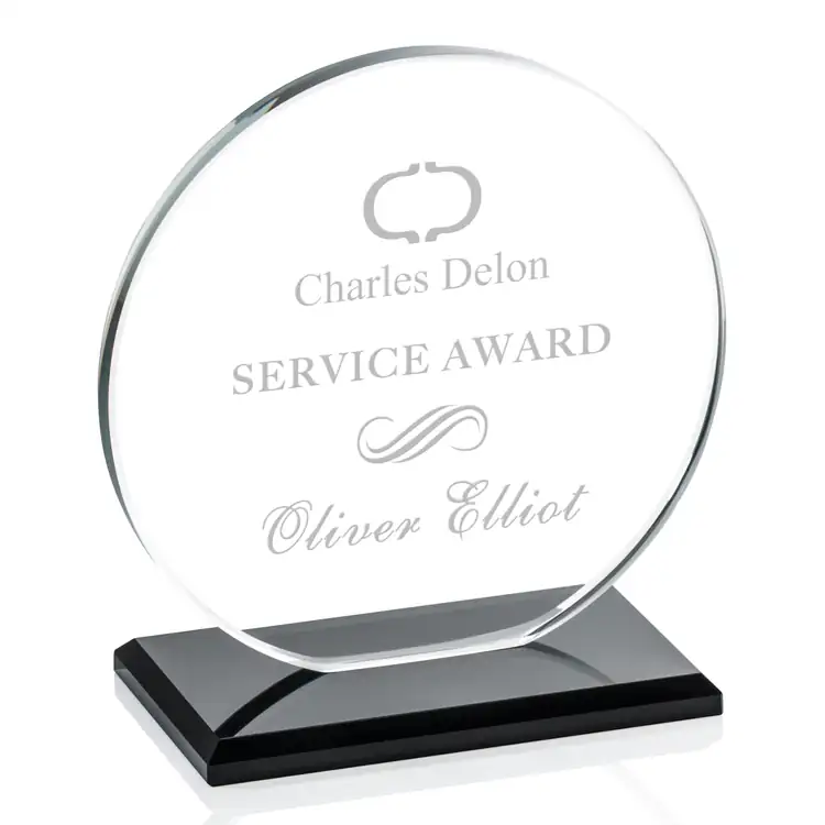 Elgin Starfire Crystal Award - Deep Etch #3