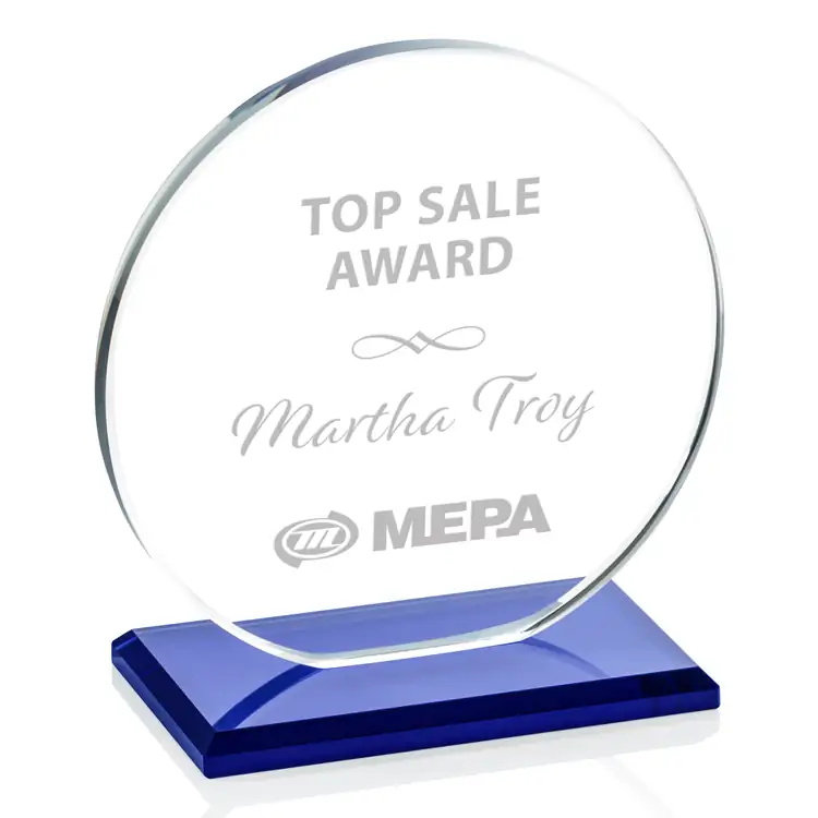 Elgin Starfire Crystal Award - Deep Etch #4
