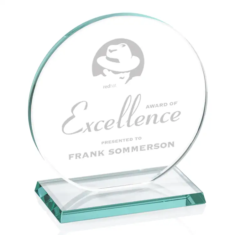 Elgin Jade Glass Award - Deep Etch #2