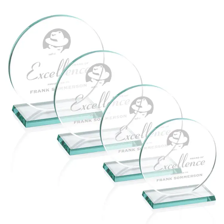 Elgin Jade Glass Award - Deep Etch