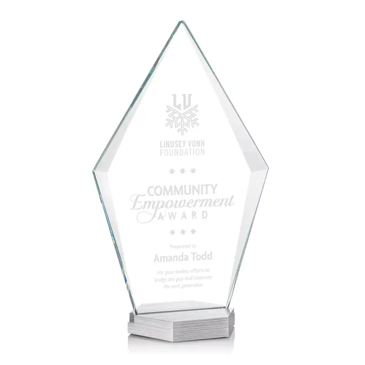 Ellicott Starfire Crystal Award - Deep Etch #2