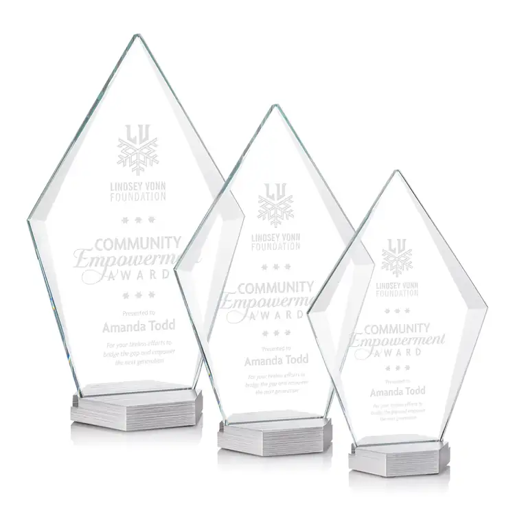Ellicott Starfire Crystal Award - Deep Etch