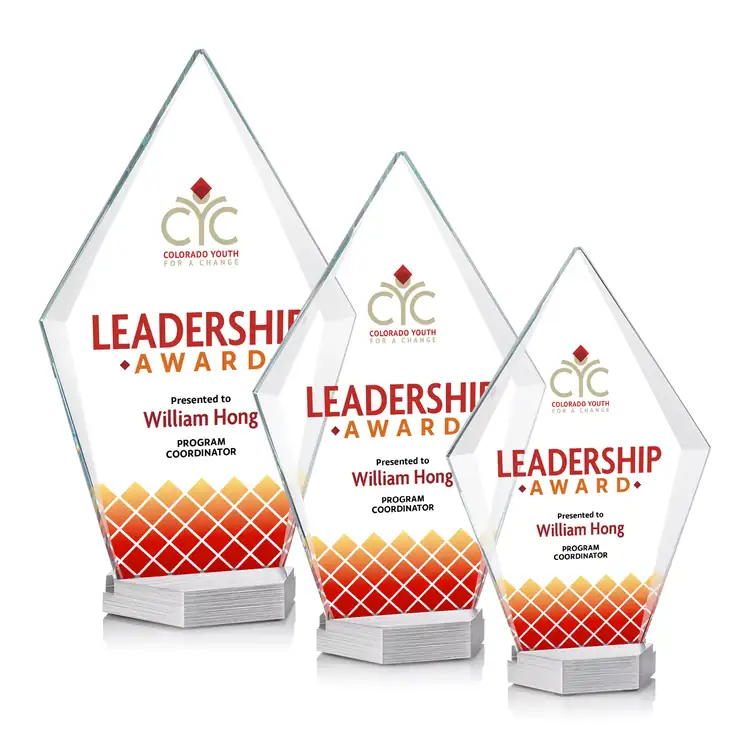 Ellicott Starfire Crystal Award - Multicolor