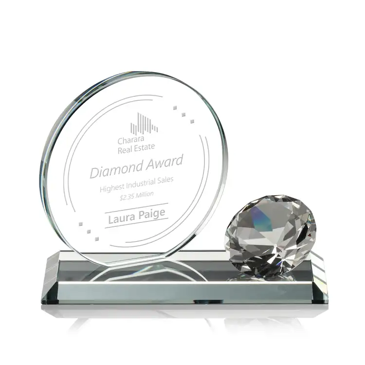 Trophée Encarna à diamant en cristal #2