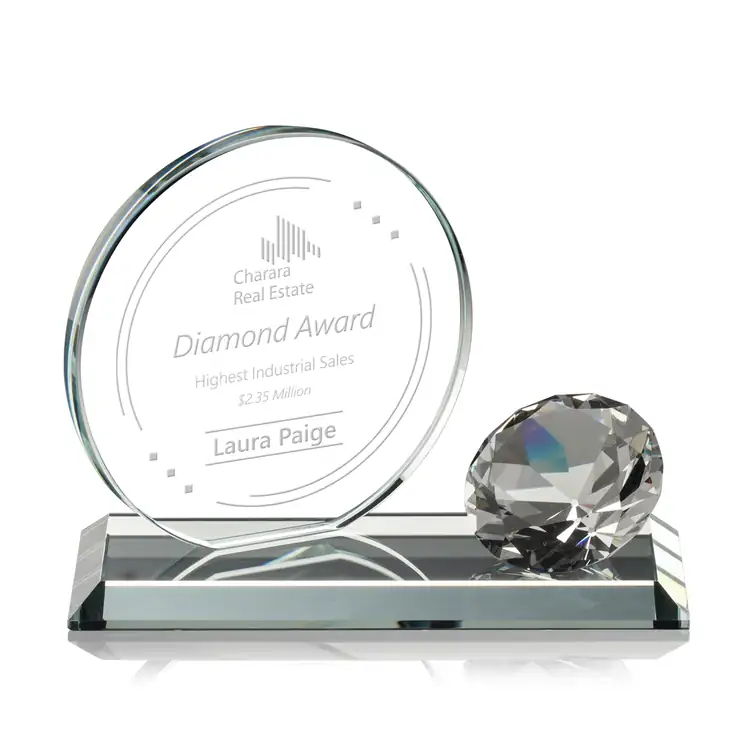 Trophée Encarna à diamant en cristal #3