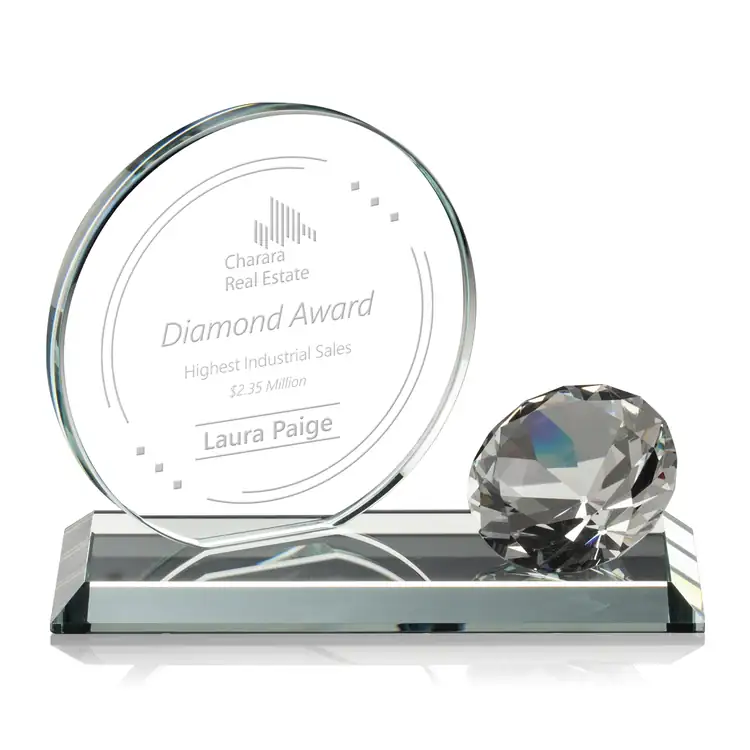 Trophée Encarna à diamant en cristal #4