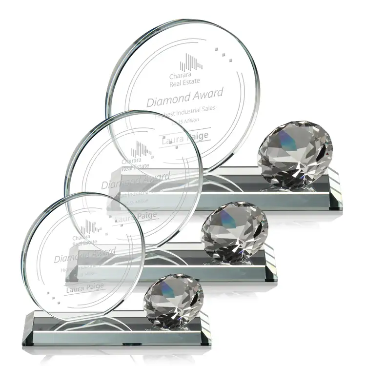 Trophée Encarna à diamant en cristal