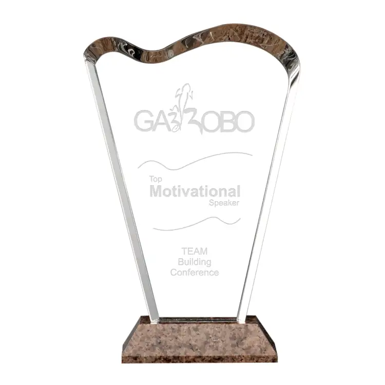 Escada Optical Crystal and Brown Granite Award #2