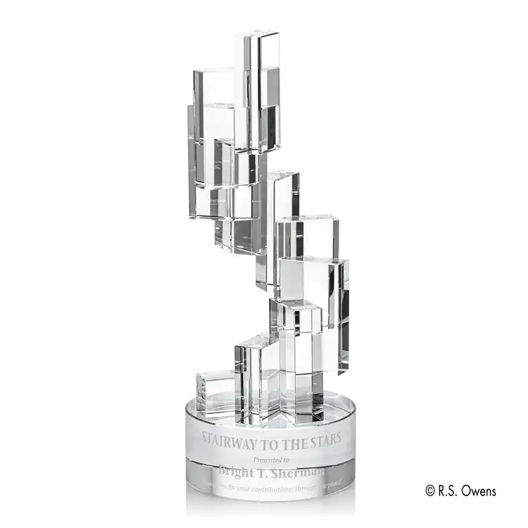Trophée Escalier R.S. Owens en cristal optique