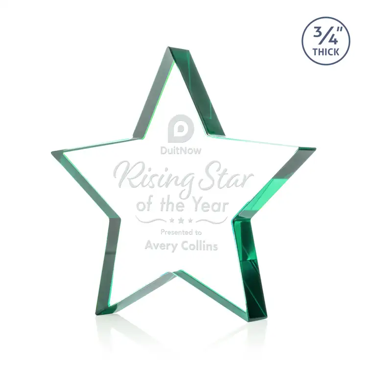 Esna Star Award - Starfire Crystal - Engraved #4
