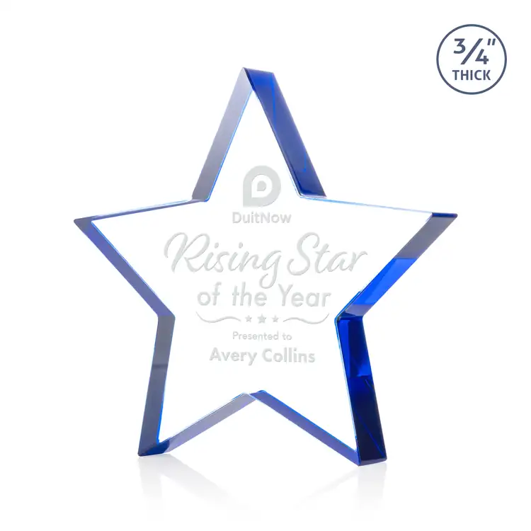 Esna Star Award - Starfire Crystal - Engraved #5