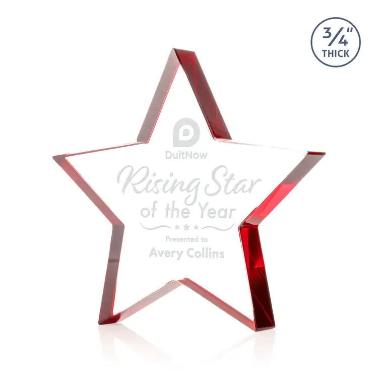 Esna Star Award - Starfire Crystal - Engraved #6