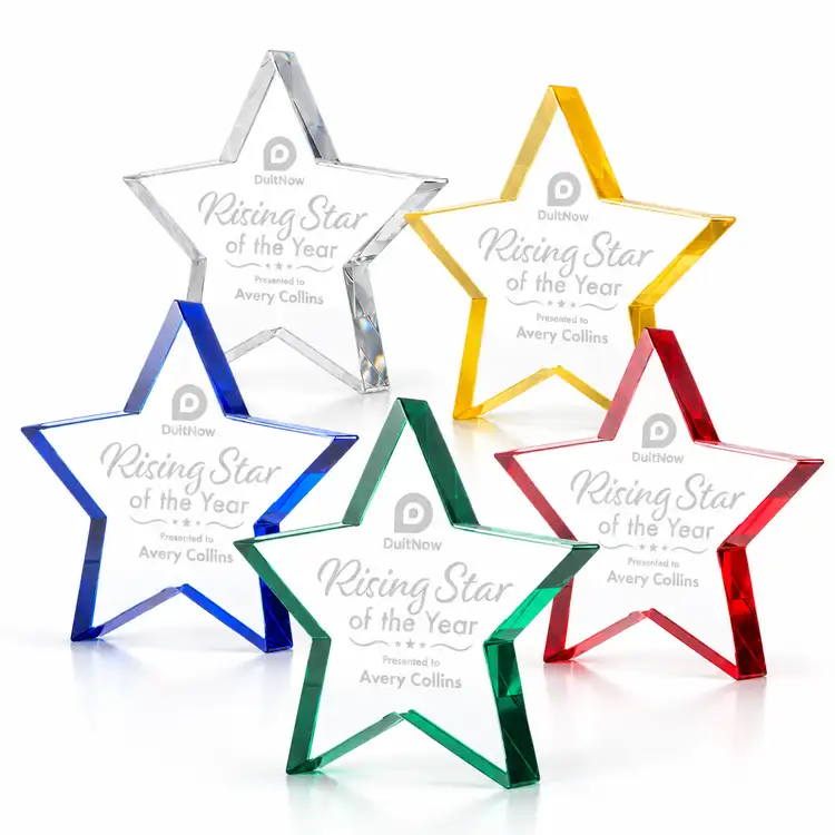 Esna Star Award - Starfire Crystal - Engraved