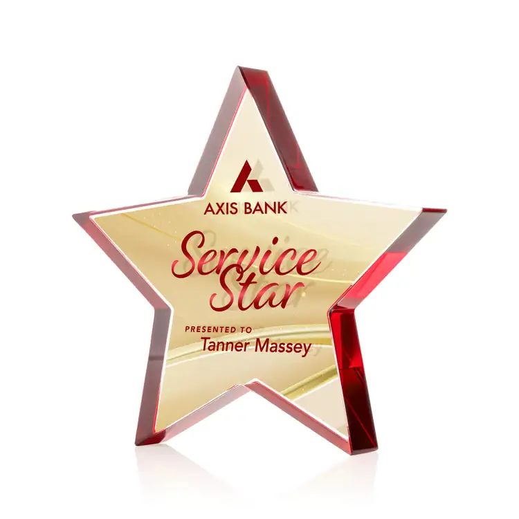 Trophée Esna Star en cristal Starfire recto verso - Multicolore #16