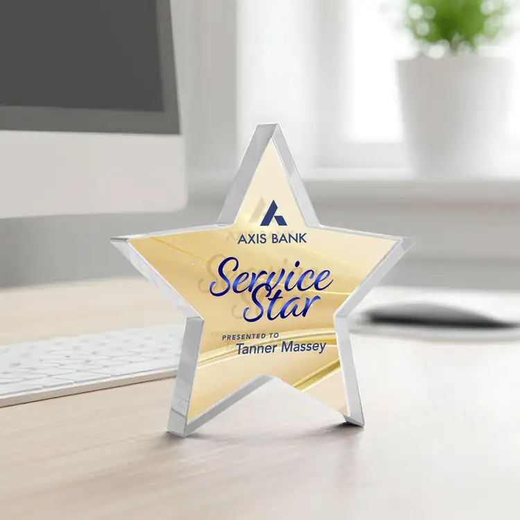 Trophée Esna Star en cristal Starfire recto verso - Multicolore #25