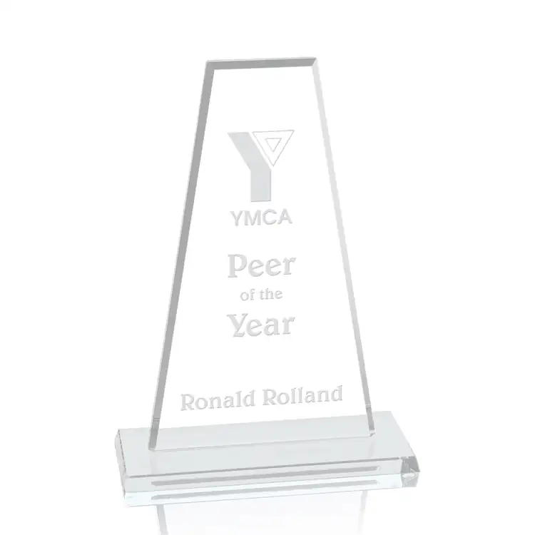 Essex Starfire Crystal Award - Deep Etch #2