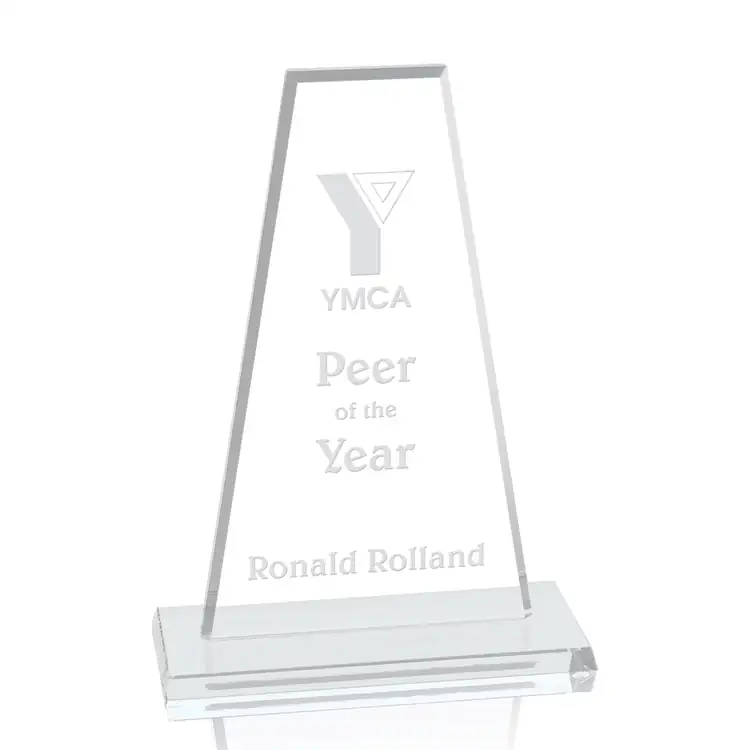 Essex Starfire Crystal Award - Deep Etch #3