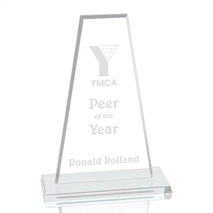 Essex Starfire Crystal Award - Deep Etch #4