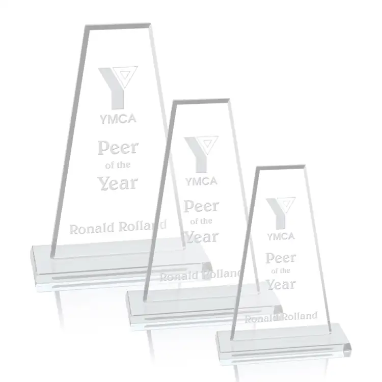 Essex Starfire Crystal Award - Deep Etch