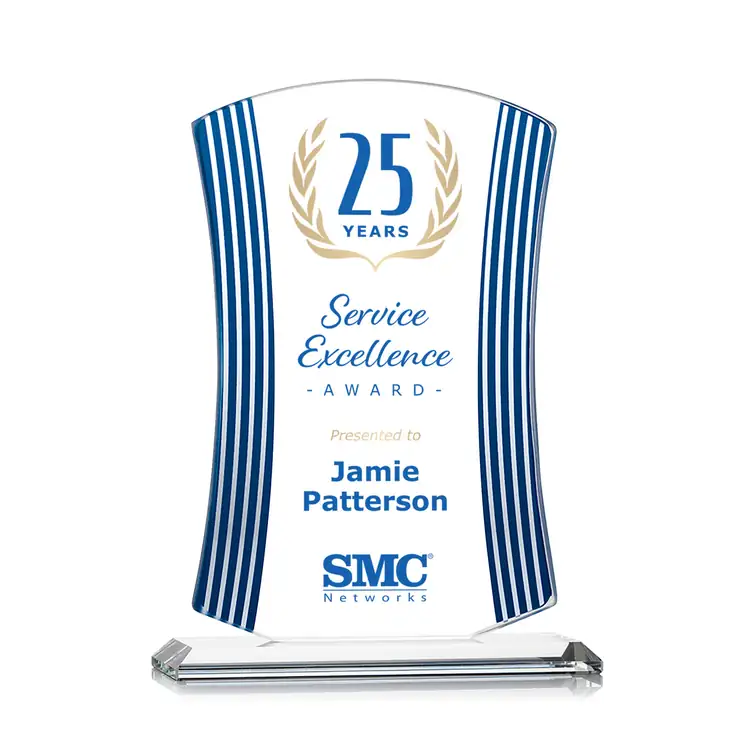Fairford Starfire Crystal Award with Blue Accents - Multicolor #3