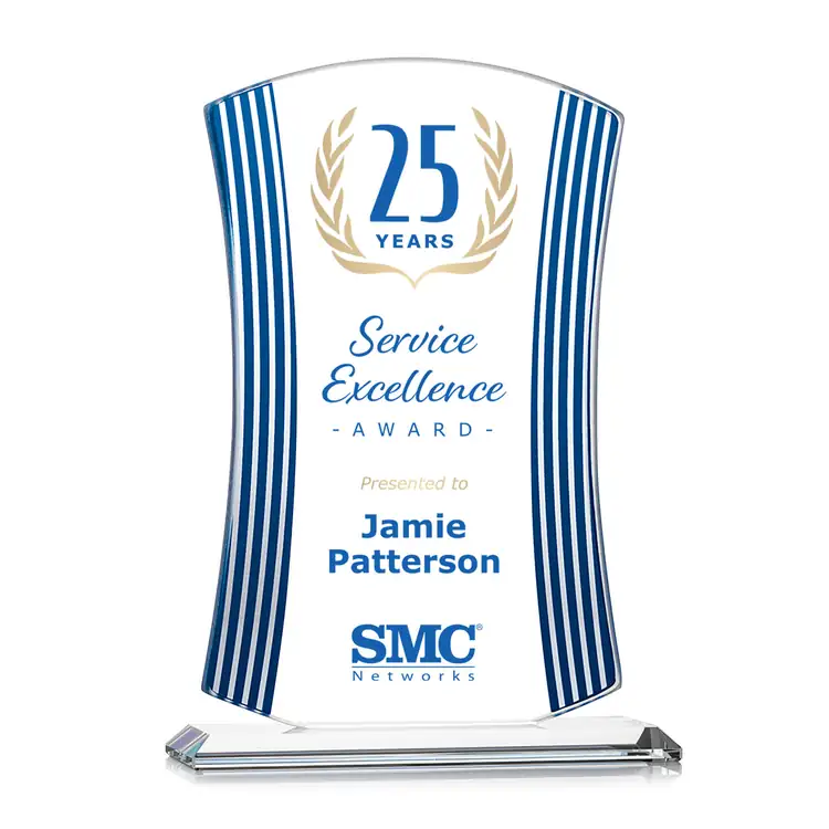 Fairford Starfire Crystal Award with Blue Accents - Multicolor #4