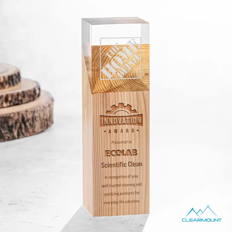 Falaise Wood and Acrylic Award - Laser Engraving #2
