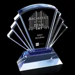 Trophée Fanfare en cristal optique en éventail