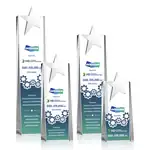 Trophée Fanshaw en cristal avec étoile argentée - Multicolore