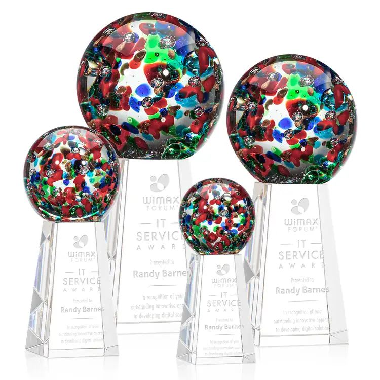 Fantasia Art Glass Award on Novita Base - Deep Etch