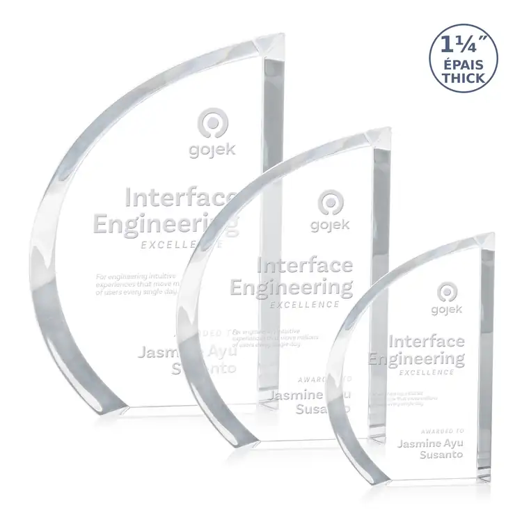 Fenworth Crystal Award - Deep Etch