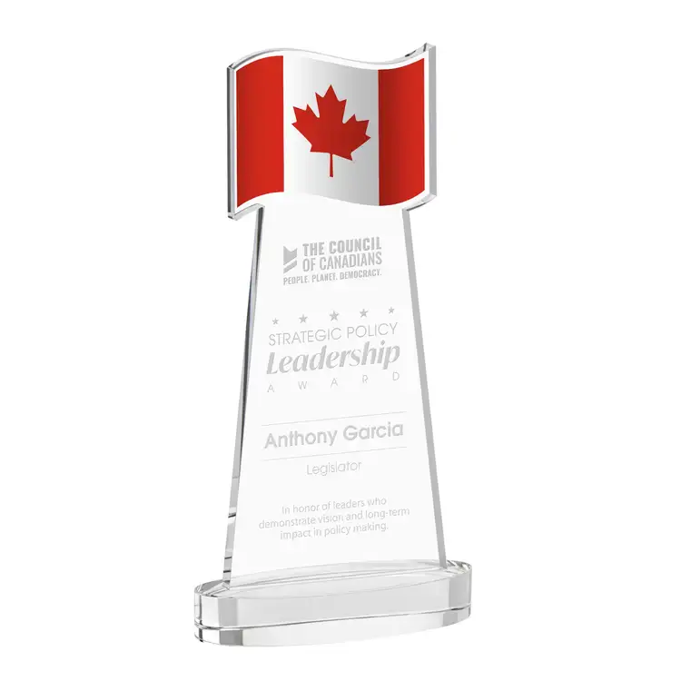 Flag Award on Alberton Base - Deep Etch #13