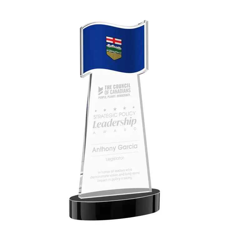 Flag Award on Alberton Base - Deep Etch #15