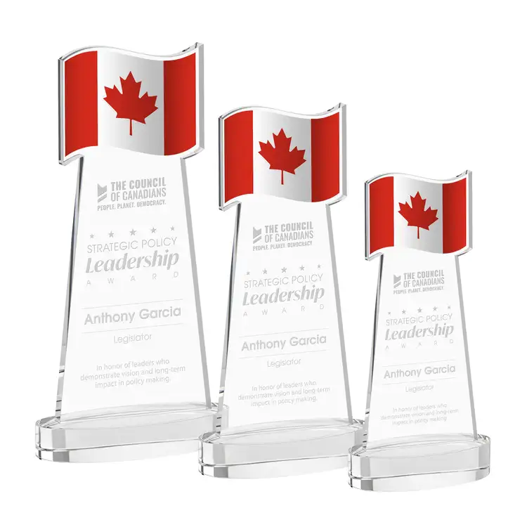 Flag Award on Alberton Base - Deep Etch #2