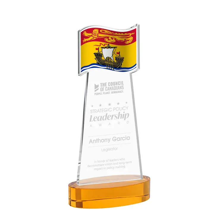 Flag Award on Alberton Base - Deep Etch #29