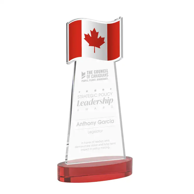 Flag Award on Alberton Base - Deep Etch #33