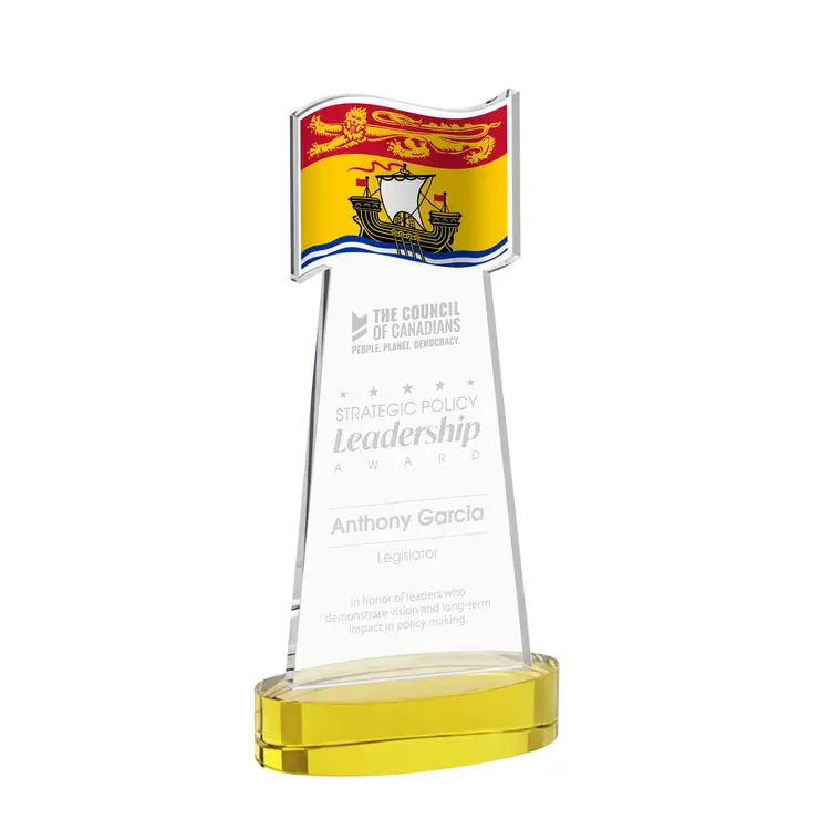 Flag Award on Alberton Base - Deep Etch #35