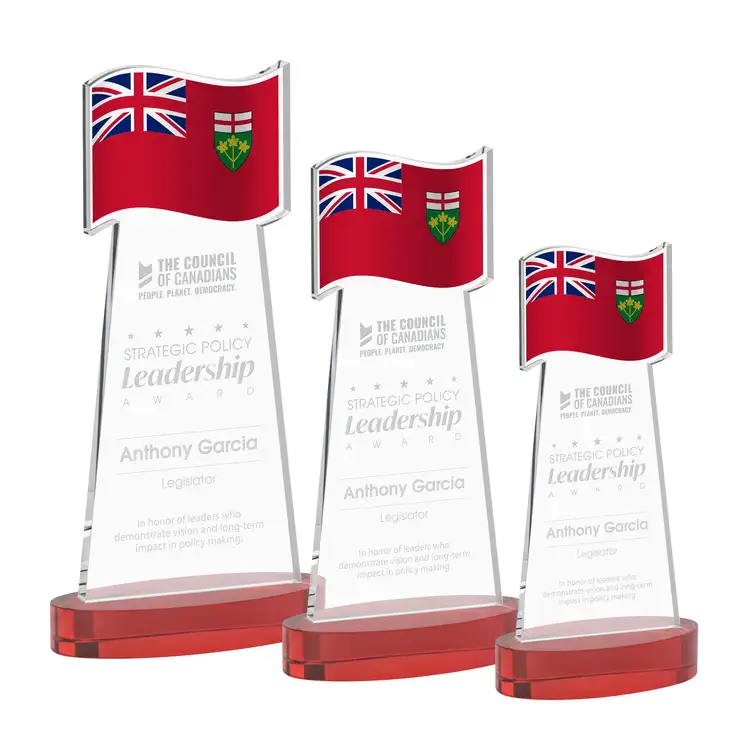 Flag Award on Alberton Base - Deep Etch #9