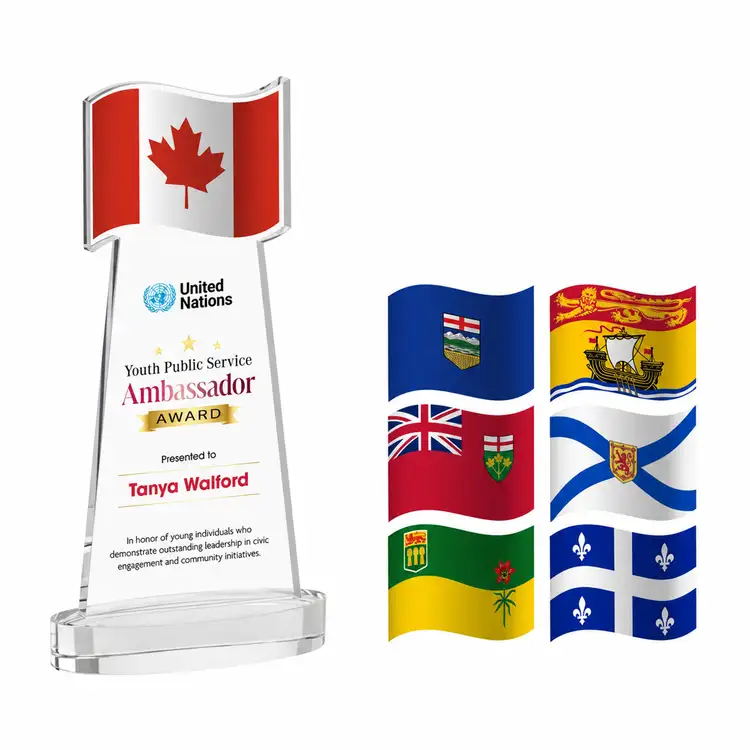 Flag Award on Alberton Base - Multicolor #38