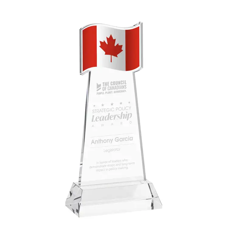 Flag Award on Hartford Base - Deep Etch #12