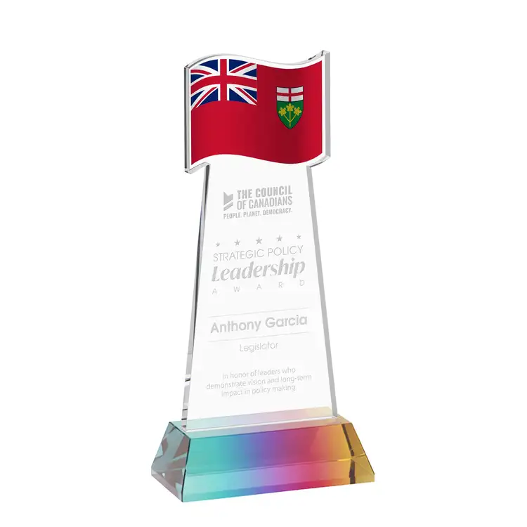 Flag Award on Hartford Base - Deep Etch #36