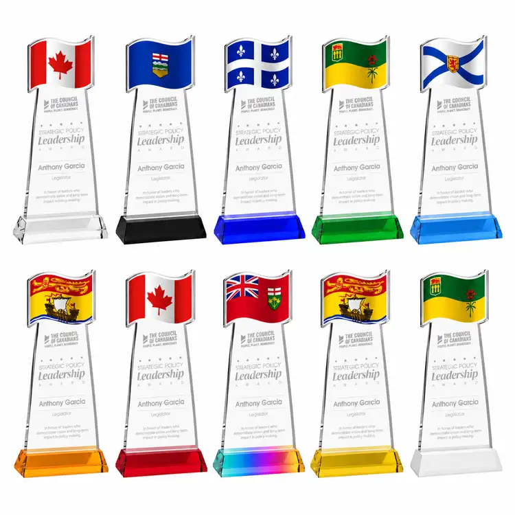 Flag Award on Hartford Base - Deep Etch
