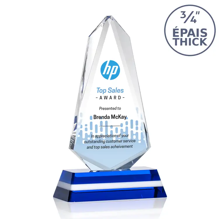 Fogacci Optical Crystal Award on Coloured Base - Multicolor #3