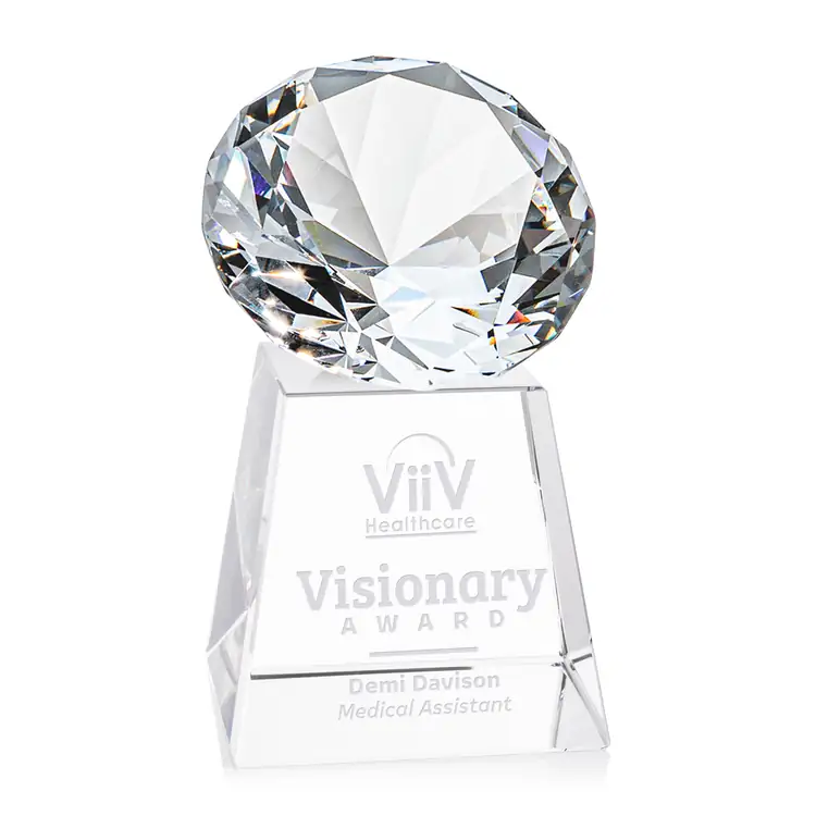 Fortino Optical Crystal Award - Deep Etch #11
