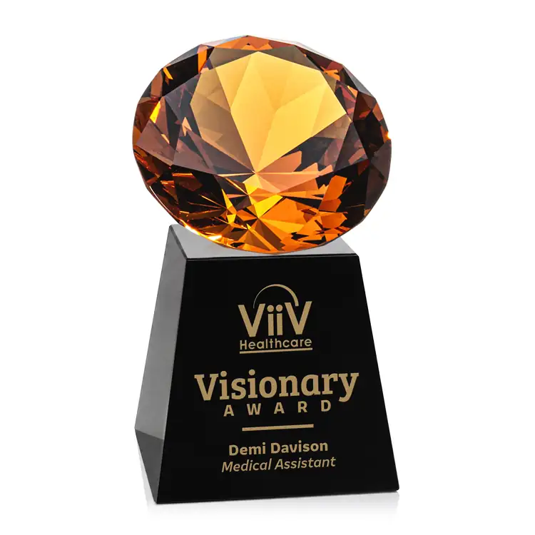 Fortino Optical Crystal Award - Deep Etch #3