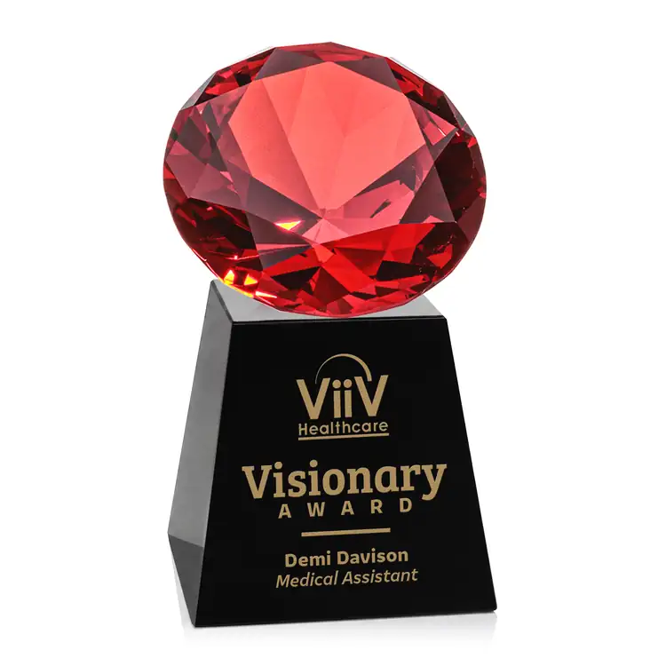 Fortino Optical Crystal Award - Deep Etch #8